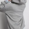 Camisola com capuz e estampado em mistura de algodão