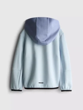 Camisola com capuz e fecho de correr
