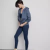 Camisola com capuz e fecho de correr Essential