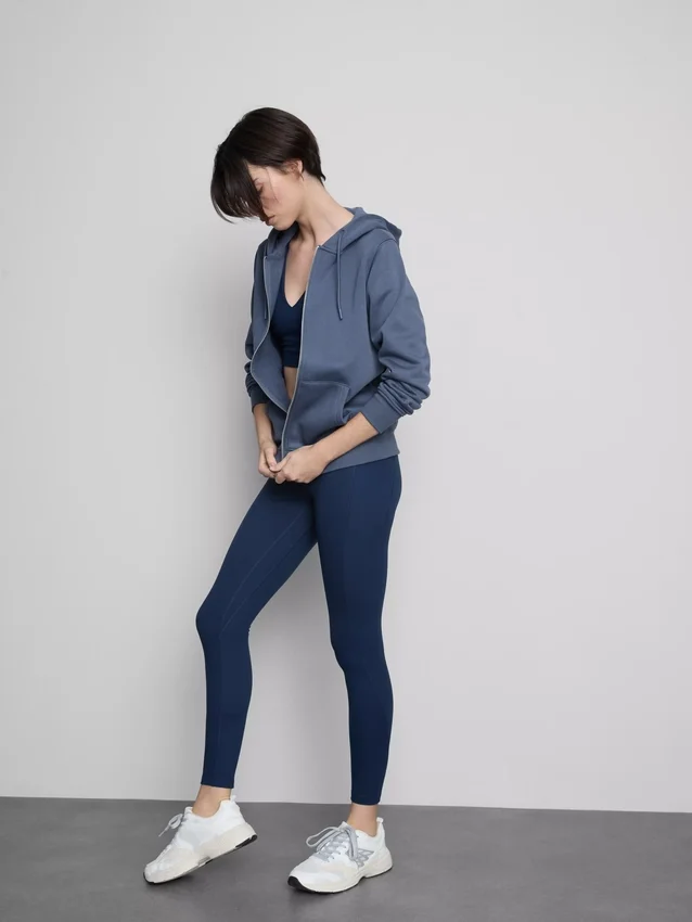Camisola com capuz e fecho de correr Essential