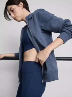 Camisola com capuz e fecho de correr Essential
