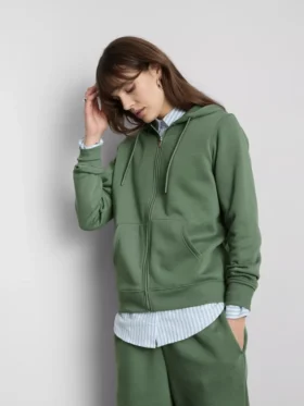 Camisola com capuz e fecho de correr Essential