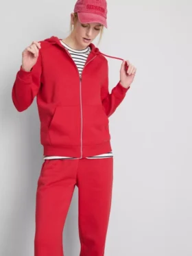 Camisola com capuz e fecho de correr Essential