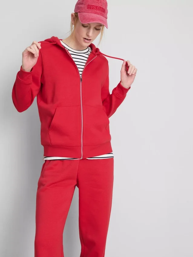 Camisola com capuz e fecho de correr Essential
