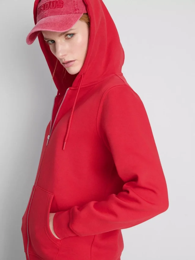 Camisola com capuz e fecho de correr Essential
