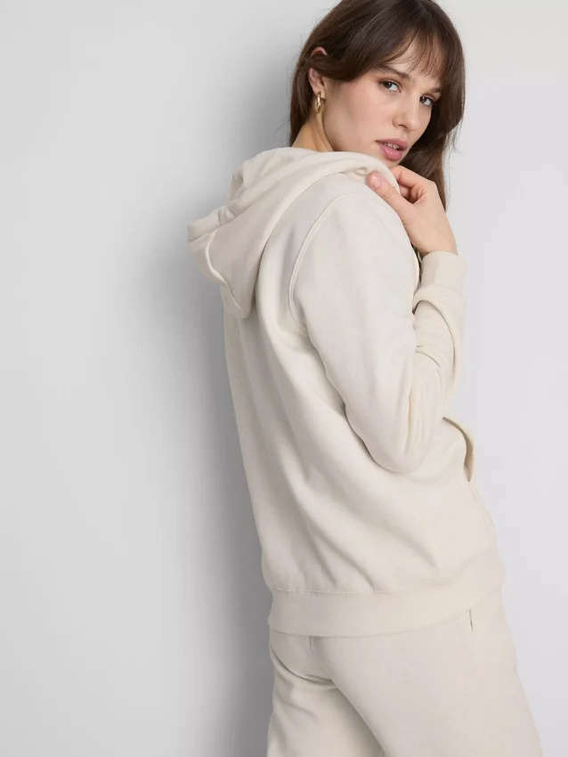 Camisola com capuz e fecho de correr Essential