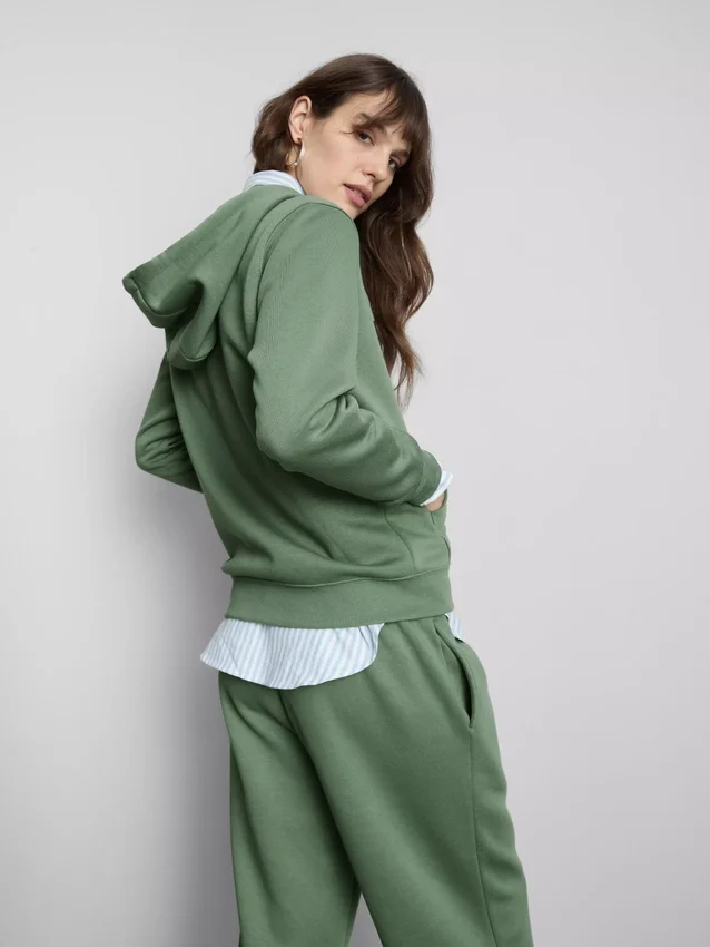 Camisola com capuz e fecho de correr Essential
