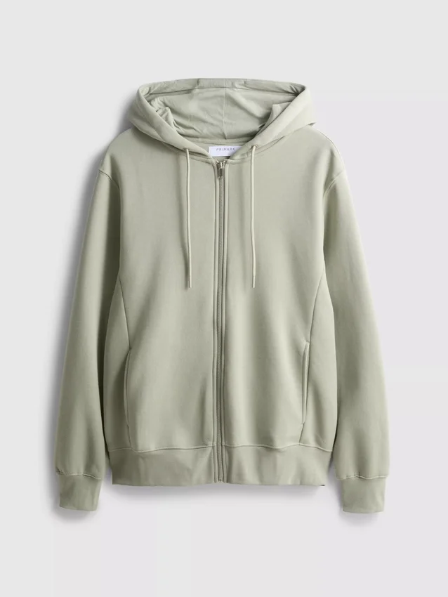 Camisola com capuz e fecho de correr Essential