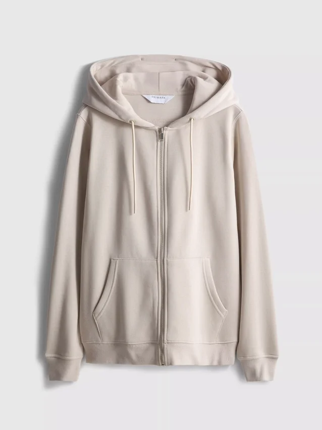 Camisola com capuz e fecho de correr Essential