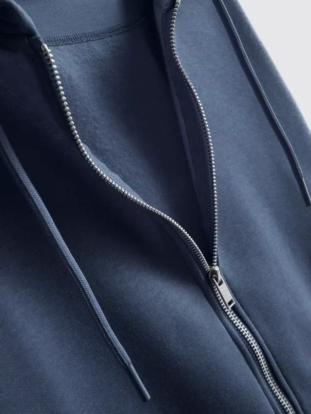 Camisola com capuz e fecho de correr Essential