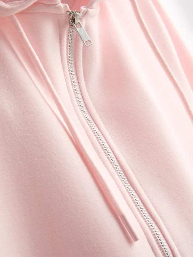 Camisola com capuz e fecho de correr Essential
