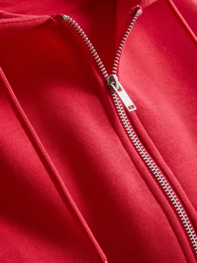 Camisola com capuz e fecho de correr Essential