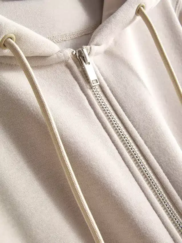 Camisola com capuz e fecho de correr Essential