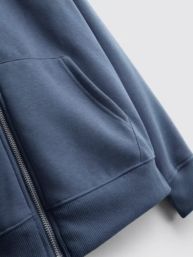 Camisola com capuz e fecho de correr Essential