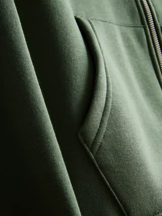 Camisola com capuz e fecho de correr Essential
