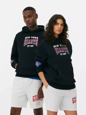 Camisola com capuz e grafismo dos New York Giants da NFL