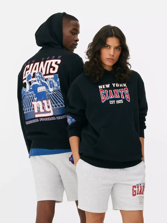 Camisola com capuz e grafismo dos New York Giants da NFL