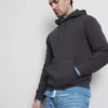 Camisola com capuz em mistura de algodão