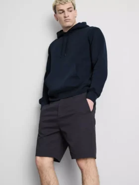 Camisola com capuz em mistura de algodão