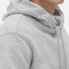 Camisola com capuz em mistura de algodão