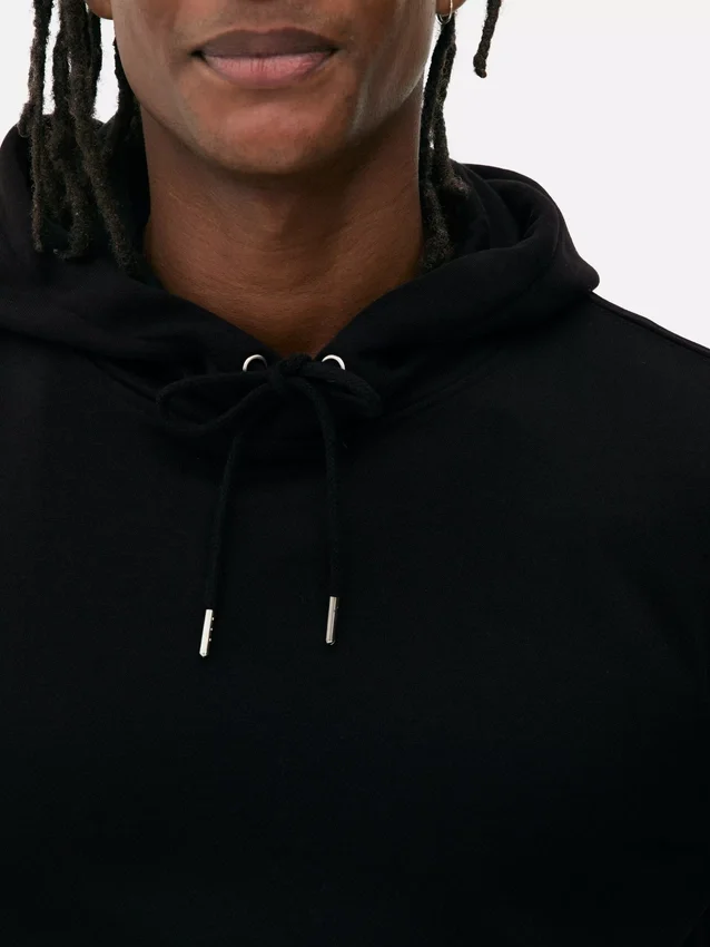 Camisola com capuz em mistura de algodão