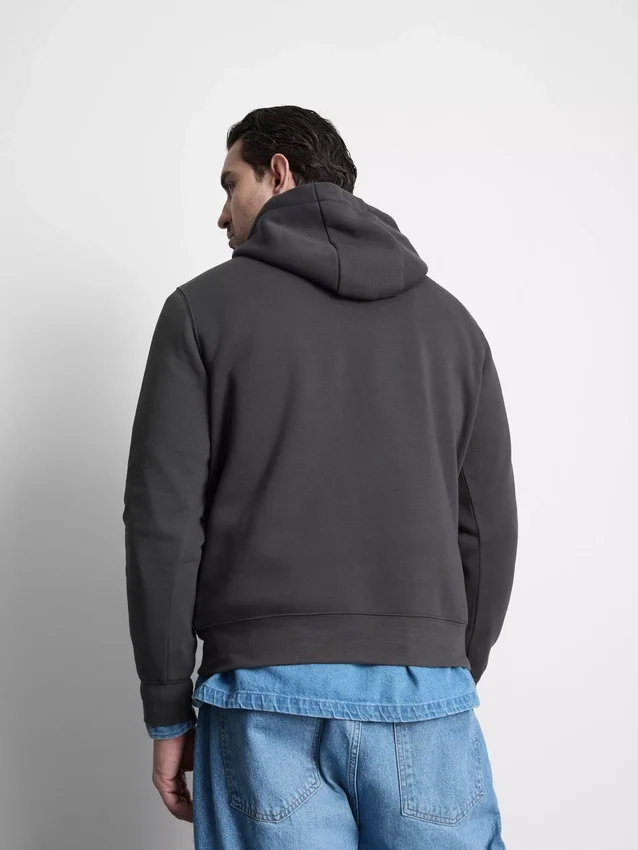 Camisola com capuz em mistura de algodão