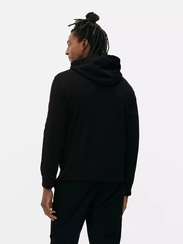 Camisola com capuz em mistura de algodão