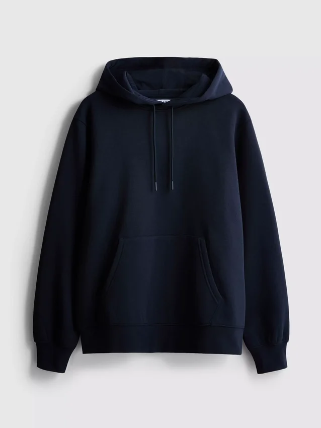Camisola com capuz em mistura de algodão