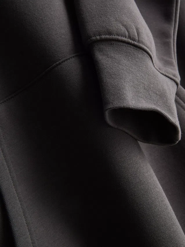 Camisola com capuz em mistura de algodão