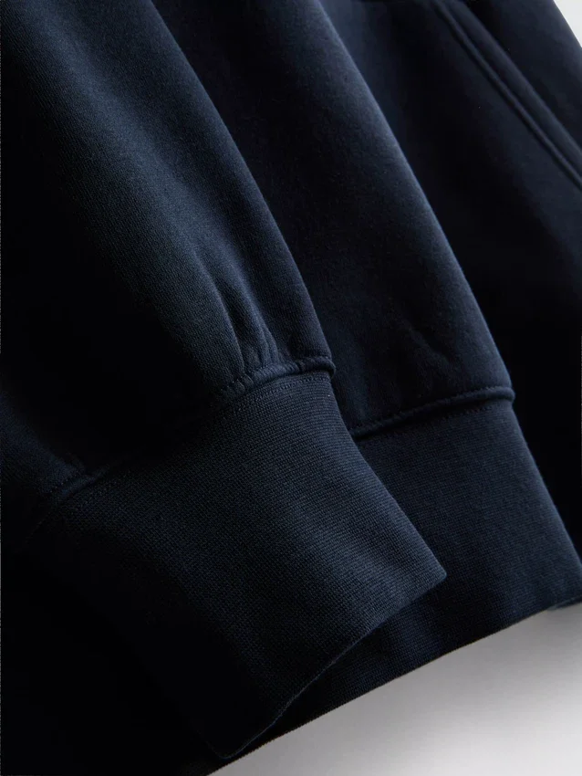 Camisola com capuz em mistura de algodão