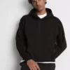 Camisola com capuz essencial de corte largo