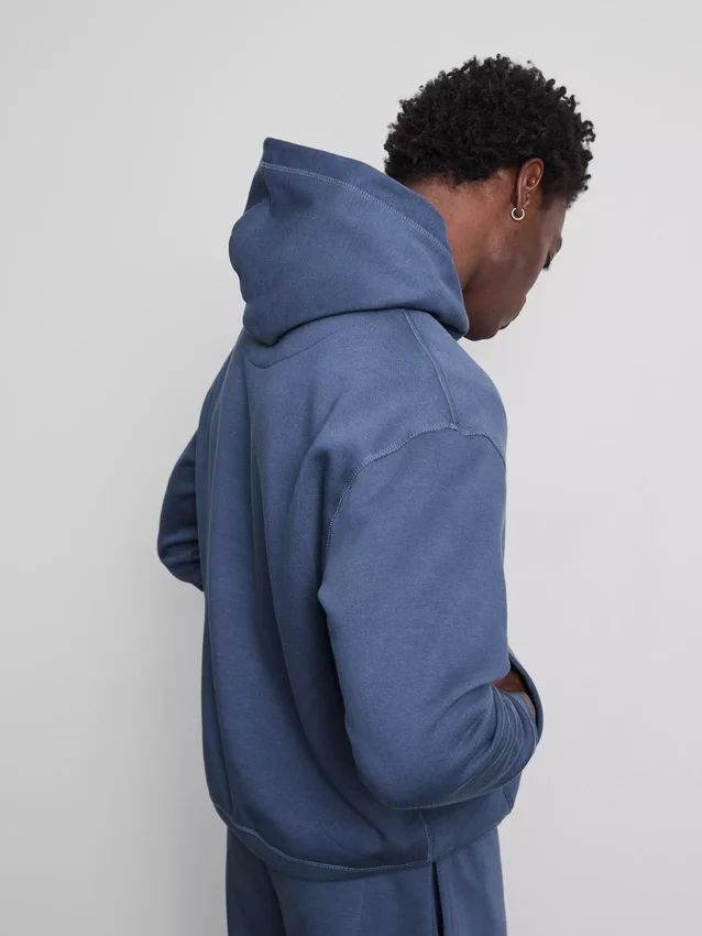 Camisola com capuz essencial de corte largo