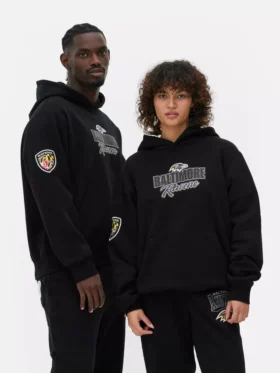 Camisola com capuz estampada dos Baltimore Ravens da NFL
