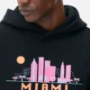 Camisola com capuz «Miami Skyline»