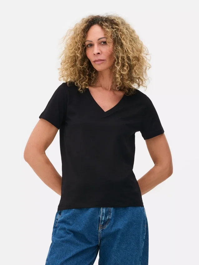 Camisola com decote em V Essential