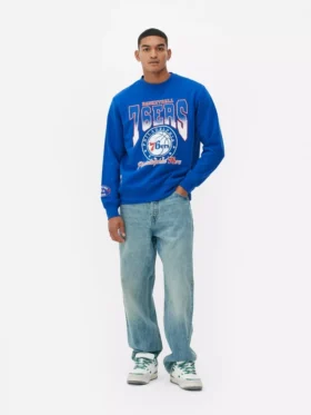 Camisola com estampado dos Philadelphia 76ers da NBA