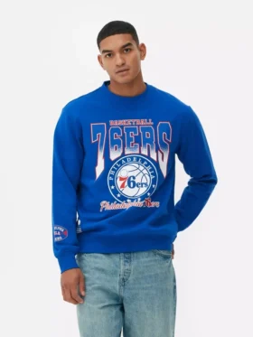 Camisola com estampado dos Philadelphia 76ers da NBA