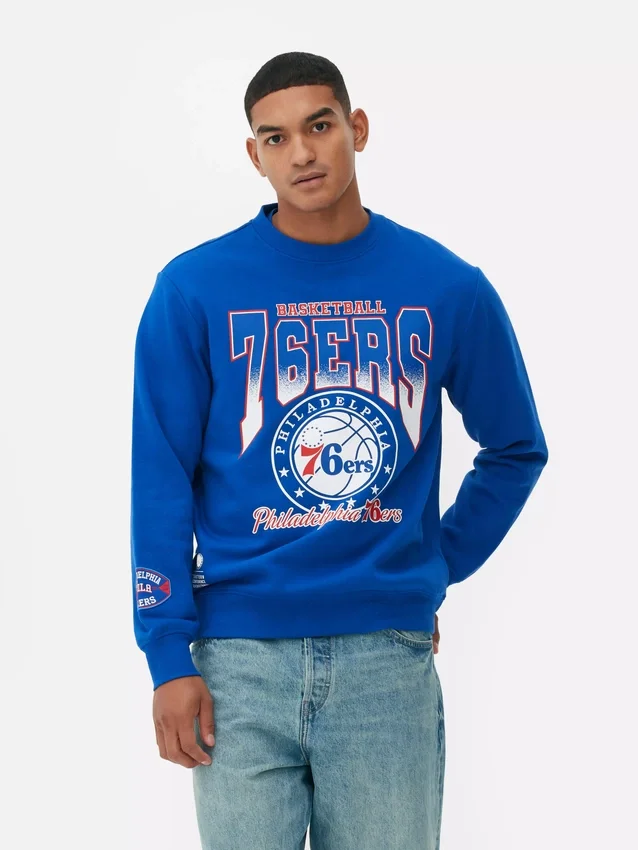 Camisola com estampado dos Philadelphia 76ers da NBA