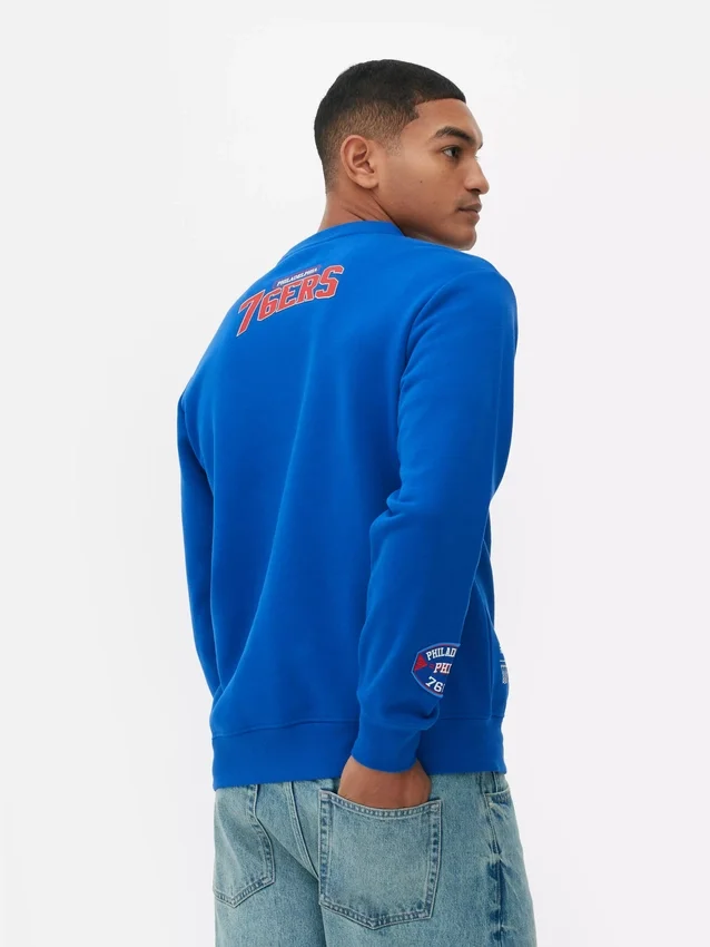 Camisola com estampado dos Philadelphia 76ers da NBA