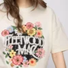 Camisola com estampado gráfico em algodão descontraído da Fleetwood Mac