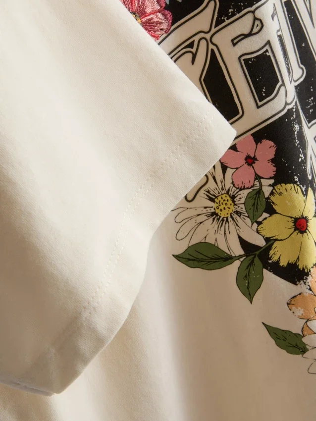 Camisola com estampado gráfico em algodão descontraído da Fleetwood Mac