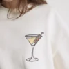 Camisola com estampado «Martini» rica em algodão