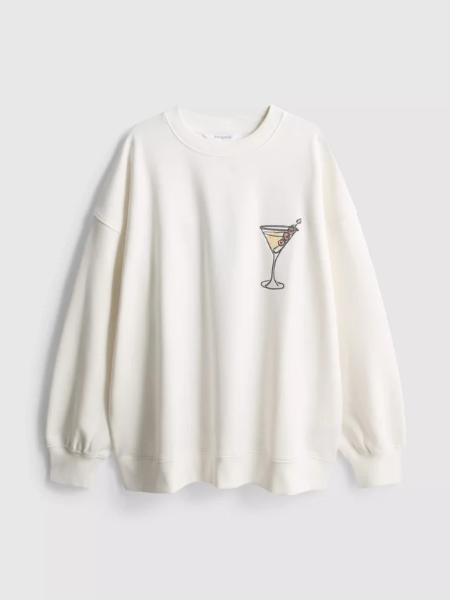 Camisola com estampado «Martini» rica em algodão