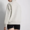 Camisola com meio fecho em mistura de algodão