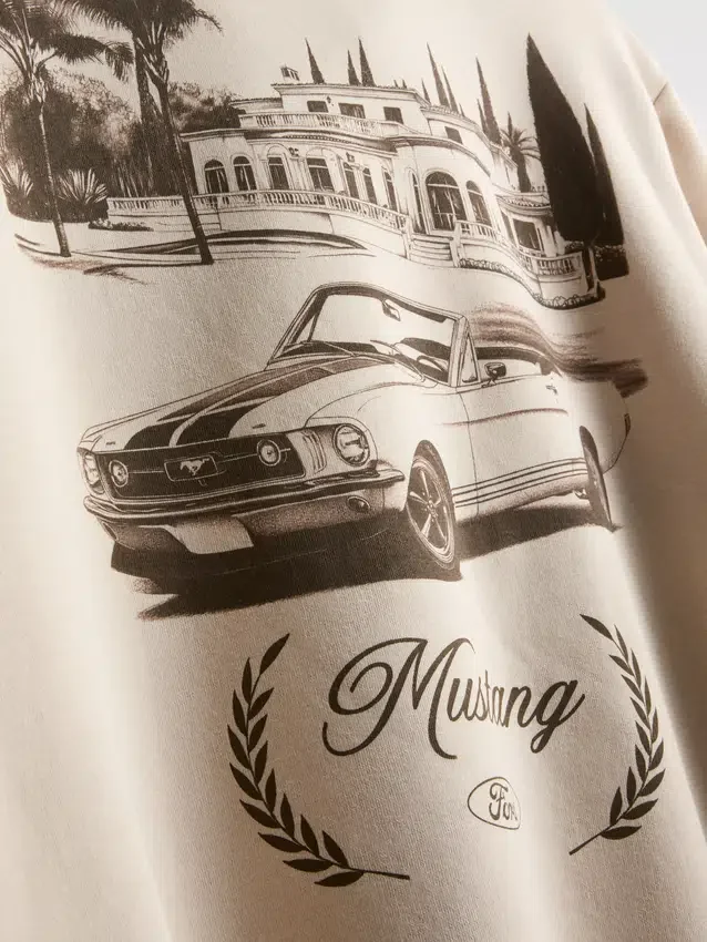 Camisola com meio fecho Ford Mustang