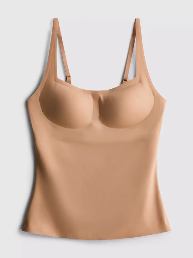 Camisola com sutiã incorporado sem costuras