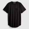 Camisola comprida com bolso de remendo