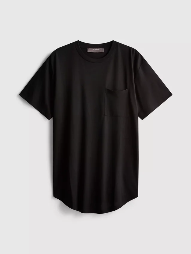 Camisola comprida com bolso de remendo