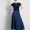 Camisola curta de algodão com estampado