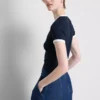 Camisola curta de algodão com estampado
